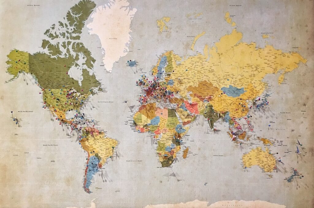 Photo Map and compass